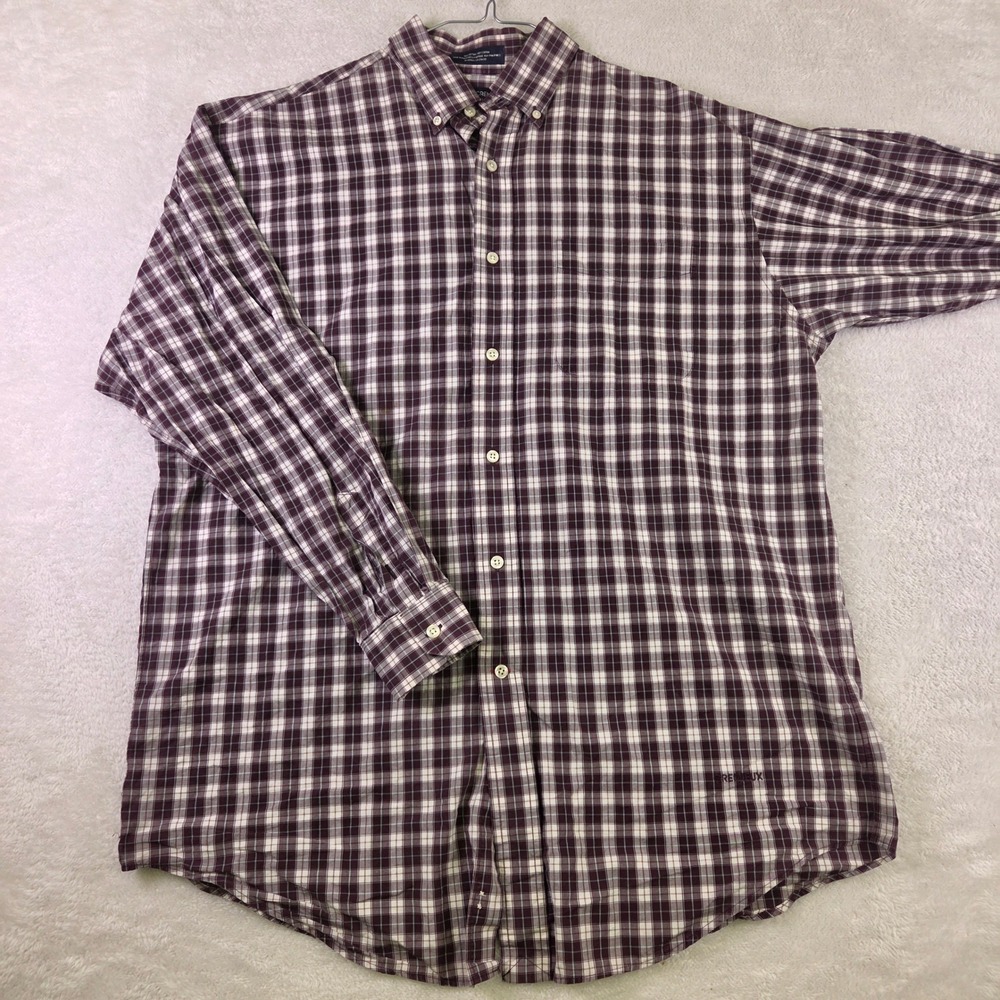 Daniel Cremieux Classics Mens Purple Plaid Italian Fabric Button Down Shirt M